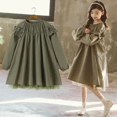 再入荷 女の子 ワンピース ガールズ 子供服 長袖 入学式 卒業式 発表会 結婚式 カジュアル 子供ドレス 子供 女の子 森ガール かわいい おしゃれ 誕生日 お姫様 お出かけ ギフト