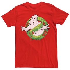 アニメキャラクター メンズ トップス Tシャツ ロゴ Licensed Character Mens Ghostbusters Classic Slimer Ghost Logo Tee Red レッド