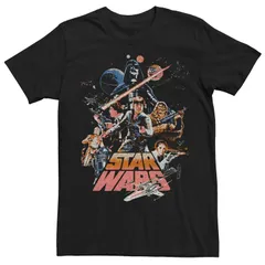 スター ウォーズ メンズ トップス Tシャツ ヴィンテージ Menstar Warstand Fight Vintage Poster Tee Black ブラック