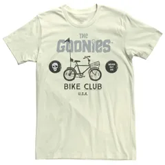アニメキャラクター メンズ トップス Tシャツ Licensed Character Mens The Goonies Bike Club Never Say Die Textee Natural