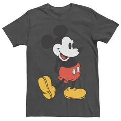 ディズニー メンズ トップス Tシャツ ヴィンテージ Disneys Mickey Mouse Mens Vintage Leg Kick Tee Charcoal Heather チャコール