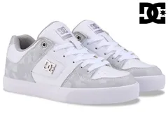 DC SHOES DM254303 PURE SE SN メンズスニーカー ローカットスニーカー 紐靴 ひも靴 紳士 ピュア DCシューズ ディーシーシューズ 靴 WSL ホワイト/シルバー 白