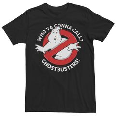 アニメキャラクター メンズ トップス Tシャツ グラフィック Licensed Character Mens Ghostbusters Who You Gonna Call Circle Text Graphic Tee Black ブラック