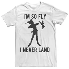 ディズニー メンズ トップス Tシャツ Mens Disneys Peter Pan Im So Fly I Never Land Tee White ホワイトのサムネイル