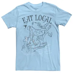 ディズニー メンズ トップス Tシャツ キャップ グラフィック Disneys Peter Pan Captain Hook Mens 34Eat Local34 Graphic Tee Lightのサムネイル