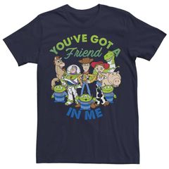 디즈니 픽사 맨즈 탑스 T셔츠 Disney Pixars Toy Story Mens Cartoon Group Shotee Navy 네이비