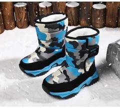 再入荷 スノーブーツ キッズ 女の子 男の子 裏起毛ブーツ 雪遊び 裏ボア 迷彩柄 子供用ブーツ キッズブーツ ジュニア アウトドア 雪靴 綿靴 秋冬 シューズ キッズブーツ ミドルブーツ 防寒 防水 滑り止め おしゃれ 可愛い かわいいのサムネイル