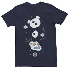 ディズニー メンズ トップス Tシャツ グラフィック Disneys Frozen Mens Olaf Happy Pieces Graphic Tee Navy ネイビー