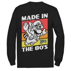 アニメキャラクター メンズ トップス Tシャツ Licensed Character Mens Nintendo Mario Made In the 80s Tee Black ブラック