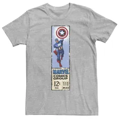 アニメキャラクター メンズ トップス Tシャツ キャップ グラフィック Licensed Character Mens Captain America Graphicomic Tee Athletic Heather ヘザー