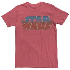 アニメキャラクター メンズ トップス Tシャツ ロゴ Licensed Character Menstar Wars Logo Tee Red Heather ヘザー