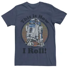 アニメキャラクター メンズ トップス Tシャツ グラフィック Licensed Character Menstar Wars R2D2 Graphic Tee Navy Heather ヘザー