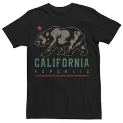 アニメキャラクター メンズ トップス Tシャツ グラフィック Licensed Character Mens California Republic Bear Graphic Tee Black ブラック