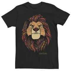 ディズニー メンズ トップス Tシャツ Disneys The Lion King Ornate Mens Tee Black ブラック