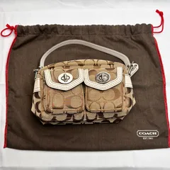 COACH コーチ ダブルポケット ハンドバッグ シグネチャー Y2K