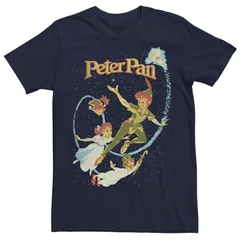 ディズニー メンズ トップス Tシャツ Disneys Peter Pan Classic Kids Flight Mens Tee Navy ネイビーのサムネイル