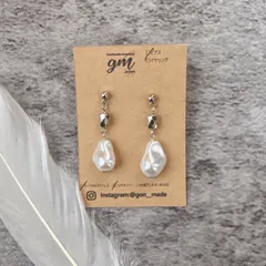 淡水パールシンプルピアス［サージカルステンレス］※イヤリング変更可能