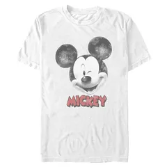 ディズニー メンズ トップス Tシャツ グラフィック Mens Disneys Mickey Mouse Winkingraphic Tee White ホワイト