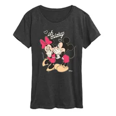 ディズニー レディース トップス Tシャツ グラフィック Womens Disneys Mickey Minnie Mouse Oh Mickey Graphic Tee Heather Charcoal チャコール