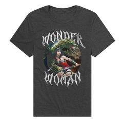 애니메이션 캐릭터 맨즈 탑스 T셔츠 그래픽 Licensed Character Mens Justice League Of America Wonder Woman Dragon Graphic Tee Charcoal 차콜