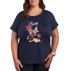 ディズニー レディース トップス Tシャツ プラスサイズ グラフィック Plusize Disneys Mickey Minnie Mouse Oh Mickey Graphic Tee Navy ネイビー