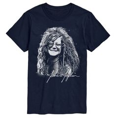 애니메이션 캐릭터 맨즈 탑스 T셔츠 그래픽 Licensed Character Mens Janis Joplin Oversizedistressed Graphic Tee N
