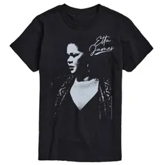 アニメキャラクター メンズ トップス Tシャツ グラフィック Licensed Character Mens Etta James Oversizedistressed Graphic Tee Black ブラック