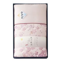 はなしずか シルク混 綿毛布 木箱入 KH10055 包装紙破れあり+未開封品