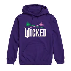 アニメキャラクター メンズ トップス Tシャツ ロゴ パーカー グラフィック Licensed Character Mens Wicked For Good Logo Graphic Hoodie Purple パープル