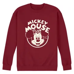 ディズニー メンズ トップス Tシャツ ヴィンテージ スウェット フリース Mens Disneys Mickey Mouse Club Vintage Fleece Sweatshirt Garnet