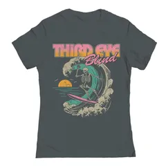 アニメキャラクター レディース トップス Tシャツ グラフィック Licensed Character Juniors Third Eye Blind Surf Skeleton Graphic Tee Heavy Metal