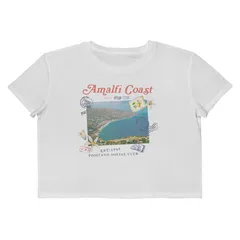 アンブランデッド レディース トップス Tシャツ クロップド グラフィック Unbranded Juniors Grayson Threads The Label Amalfi Coast Positano Social Club Est 1946 Postc