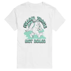 アニメキャラクター メンズ トップス Tシャツ グラフィック Licensed Character Mensasquatch Follow Trails Not Rules Graphic Tee White ホワイト