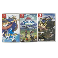 Nintendo Switch ソフト ポケットモンスター ソード 、アルセウス、モンハン 3点おまとめ 中古 Y11013231