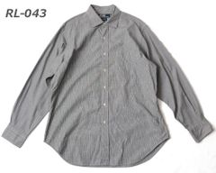 ［USED］Polo by Ralph Lauren ポロ バイ ラルフローレン 古着 ラルフローレン シャツ古着 グレンチェック・千鳥格子柄系PHILIP/フィリップ ワイドカラーシャツLサイズrl-043