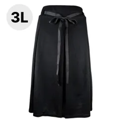 新品タグ付き オケージョンスカート　フォーマルスカート　セレモニースカート 　ブラック　黒　ひざ丈  ウエストリボン　シフォンスカート　春夏 ギャザースカート  無地 3L 15号 大きいサイズレディース