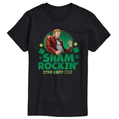 マーベル メンズ トップス Tシャツ グラフィック Mens Marvel Guardians Of The Galaxy Shamrockin StarLord Graphic Tee Black ブラック