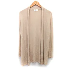 エムケー ミッシェルクラン MK MICHEL KLEIN トッパー カーディガン ニット ラメ混 ワイド袖 長袖 綿混 38 ベージュ /HT1