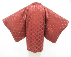 【一輝堂】羽織 絞り 羽織紐付 正絹 着物 身丈約79cm 裄丈63.5cm 26z03-1044