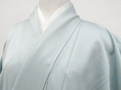 【一輝堂】色無地 落款入り 草木染 正絹 着物 身丈約166.5cm 裄丈66cm 26z03-1059