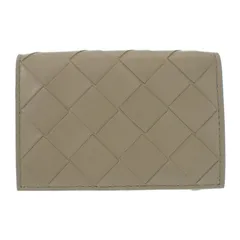 ボッテガヴェネタ BOTTEGA VENETA タイニー 三つ折りウォレット 751156VCPP68369 三つ折り財布 イントレチャート トラバーチン ニューセージ ゴールド金具 レディース メンズ【中古】【Aランク】
