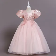 再入荷 ロングドレス パーティー 子供 ピアノ 発表会 子供ドレス キッズ ロングドレス ドレス フォーマル ワンピース 女の子 子ども 服 キッズドレス フォーマル 発表会 子ども