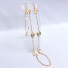 美品 ジバンシィ ネックレス ゴールド シルバー 大ぶり スネーク 