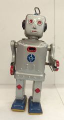 野村【鉄人28号 No.2 ブリキ電動歩行 動作不良】当時物TIN TOY 箱無