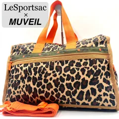 未使用級✨LeSportsac × MUVEIL 2way ボストンバッグ　レオパード　トラベル　旅行　大容量　コラボ　レスポートサック　ミュベール