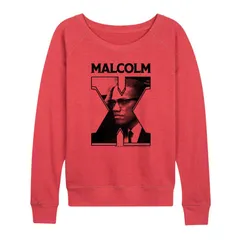 アニメキャラクター レディース トップス Tシャツ パイル Licensed Character Womens Malcolm X Fill French Terry Long Sleeve Tee Heathered ヘザー