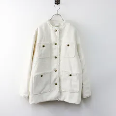 テチチ Te chichi モールツイードパデッドジャケット F｜オフホワイト トップス ノーカラー 羽織り アウター 【2400014621570】