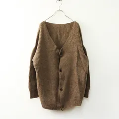 定価2.7万 2022AW ネストローブ nest Robe ホールガーメント カーディガン F ブラウン┃秋冬 トップス ハオリ 羽織【2400014714999】のサムネイル