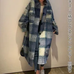再入荷 チェック柄ロング丈シャツ アウター 羽織り ロング丈シャツ アウター コート レディース ブロックチェック 長袖 ロング チェック柄 大きいサイズ