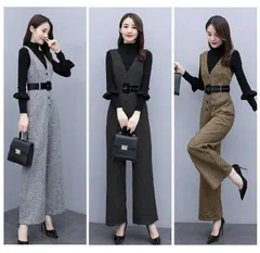 再入荷 オールインワン レディース パンツドレス ドレス パンツ サロペット パンツ ワイドパンツ シンプル オフィス カジュアル レディース ファッション エレガント 着やせ OL 通勤 結婚式 二次会 ママ コーデ